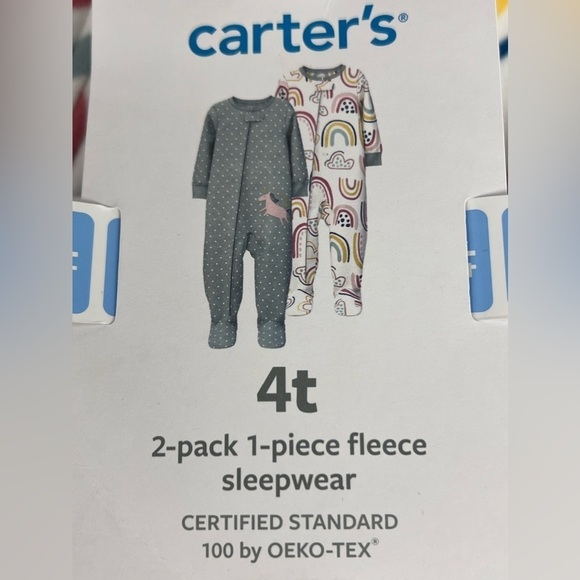 CARTER’S 2-Pack - 1-Piece Fleece Footed Sleepwear - 4T - Picture 15 of 16